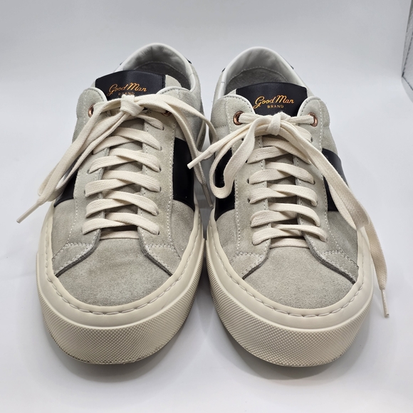 Good Man Brand Men's Cream and Black Sneakers Made In ITALY Size 8.5